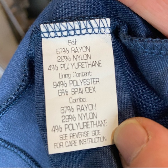 THEORY Blue Saloma Belted Knit Sheath Dress Medium - Picture 7 of 8